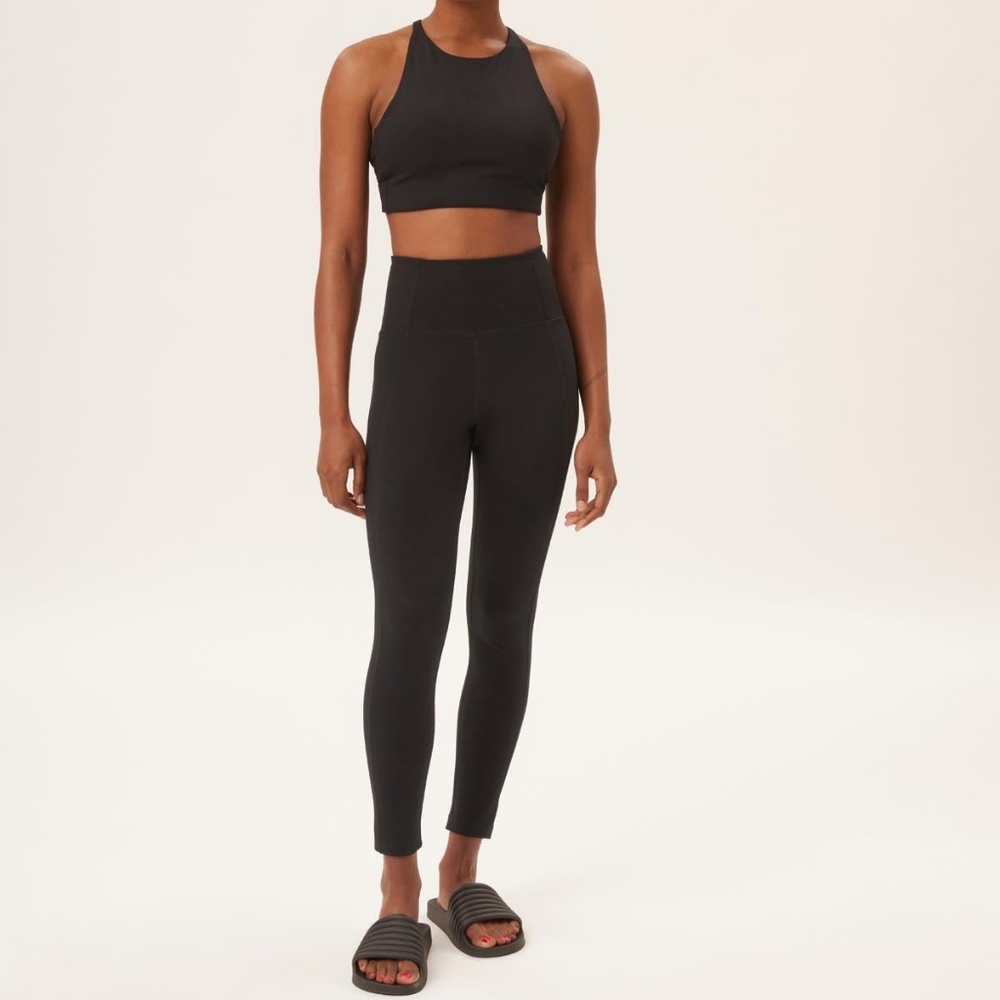 Three Pairs of Girlfriend Collective Original Black Small Leggings